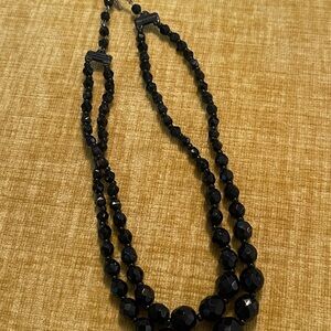 Elegant Black Beaded Necklace